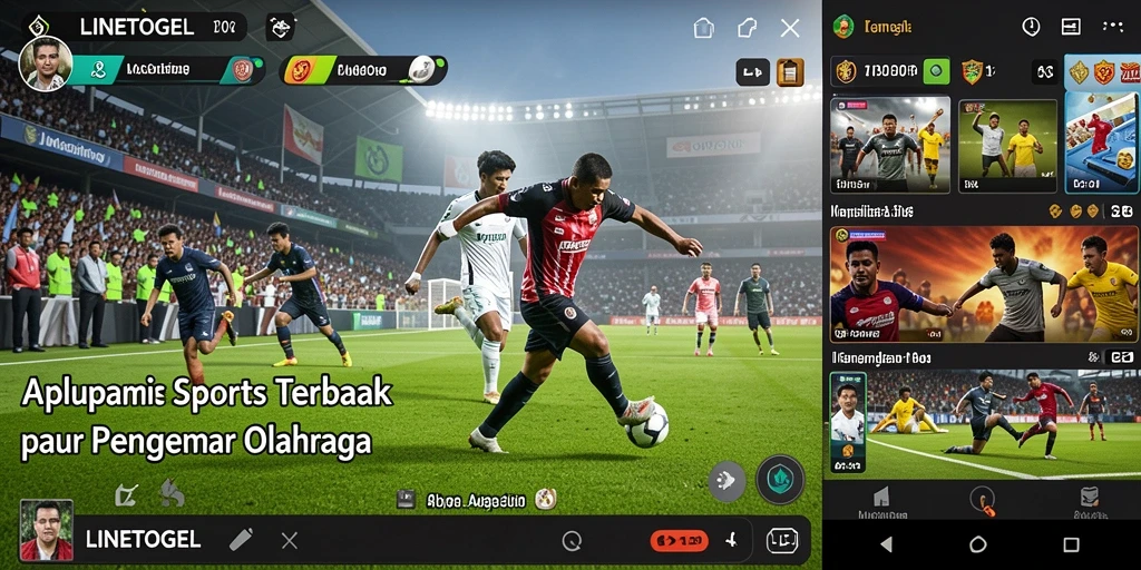 Tampilan gameplay seru di LINETOGEL dengan berbagai olahraga.