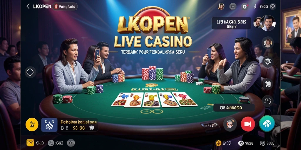 Tampilan menarik gameplay Live Casino di LKOPEN dengan dealer nyata.