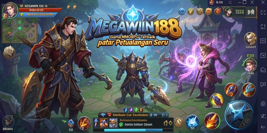 Tampilan gameplay seru dalam dunia MMORPG MEGAWIN188.