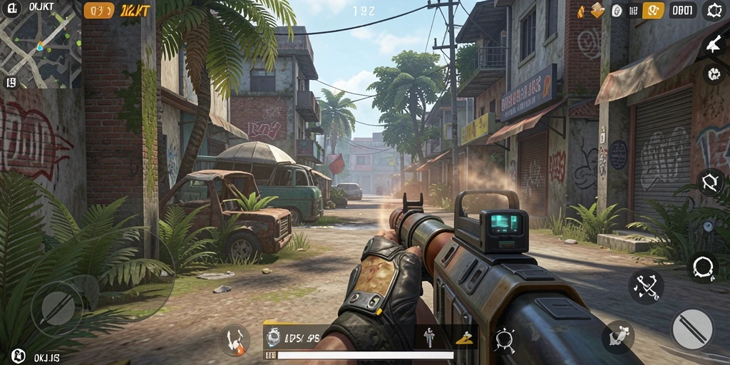 Gameplay OKJKT yang seru dengan berbagai karakter dan arena.