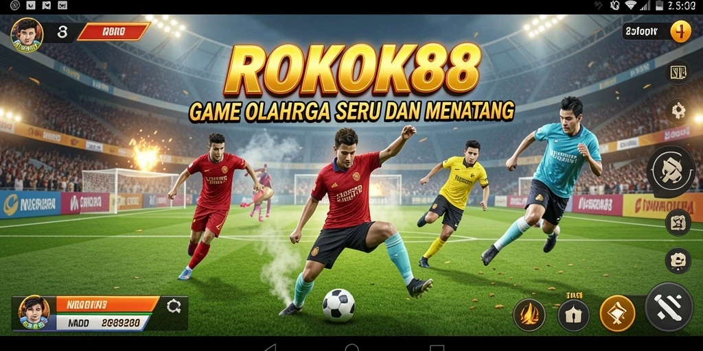 Screenshot utama ROKOK88 menampilkan gameplay yang mendebarkan.